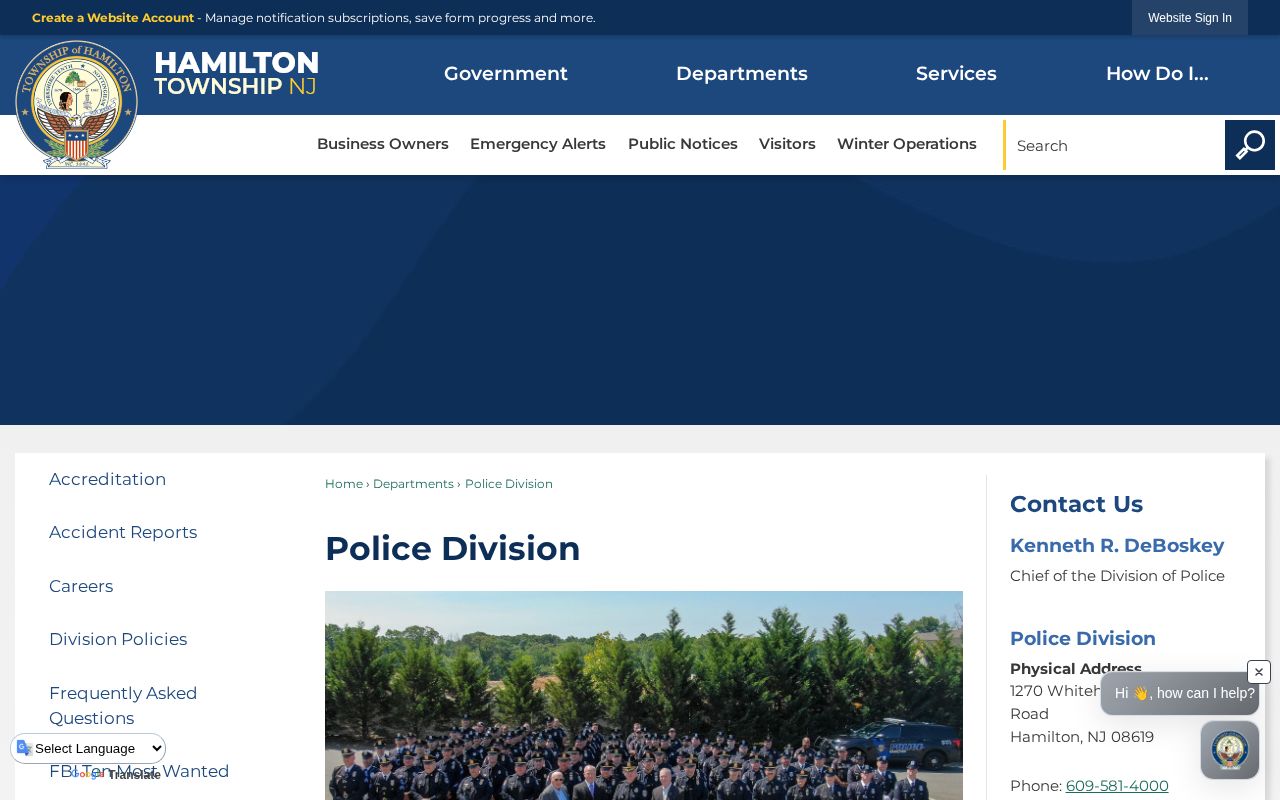 Hamilton Township Mercer County police arrest-record source