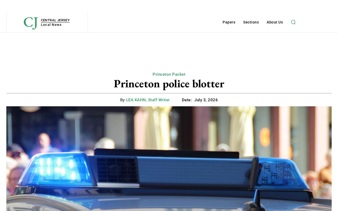 Mercer County written police blotter article layout